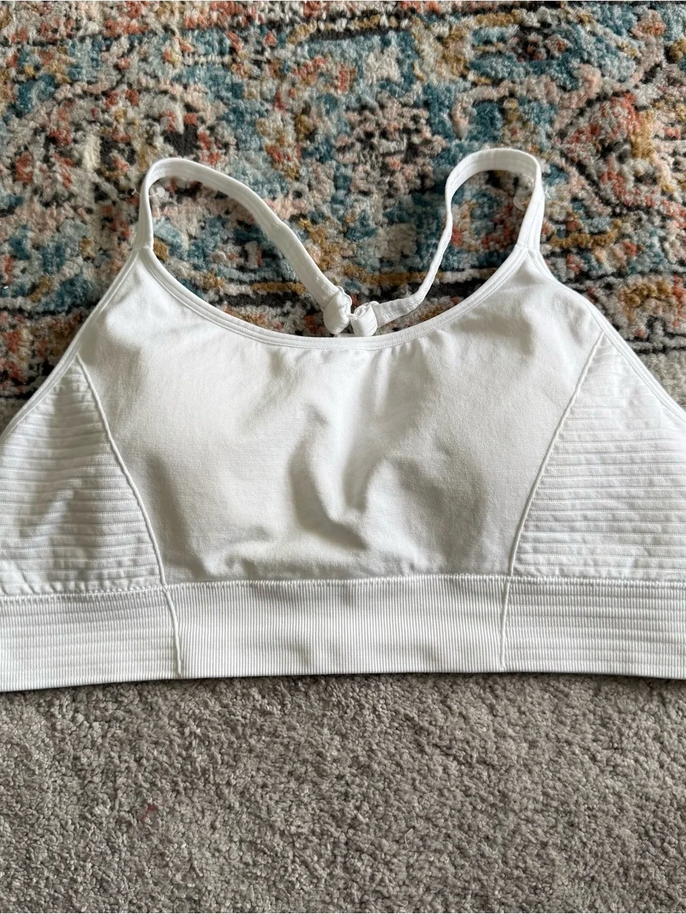 NWOT- Marika White Racerback Sports Bra